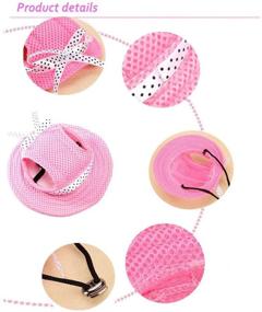 img 4 attached to 🧀 CheeseandU Dog Cat Mesh Vest Harness with Summer Hat Set - Adorable Walking Accessories for Small Pets in Pink