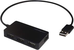 img 4 attached to 🔌 HomeSpot USB2.0 Hub 4-Port High Speed with Long Extension Cable: Windows 7/8/10 OSX Linux Compatible