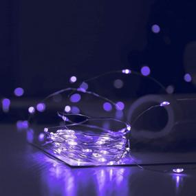 img 3 attached to 🎉 Beewin 2 Pack 33ft 100 LED Copper String Lights: Waterproof, 8 Modes Fairy Lights with Remote Timer for Wedding, Patio, Bedroom, Party Decor - Purple (2pcs)