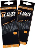 enhance performance with elite hockey pro x7 wide cotton hockey skate laces - 2 pairs logo