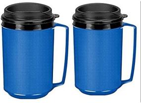 img 2 attached to ☕ Premium Set of Two 12 oz Insulated Coffee Mugs Inspired by the Classic Aladdin Mugs (Blue) – By Thermo Serv