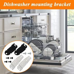 img 1 attached to 🔧 Dishwasher Mounting Bracket Side Kit with Screws - Ultra Durable Replacement for Whirlpool Ken-more Amana Dishwasher: 8212560, 8269145 (Replaces 1201084, AP3953705, PS1487167, EAP1487167) by Beaquicy