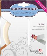 3l scrapbook adhesives - crafty power double sided tape with dispenser - translucent 1/4-inch - 81-feet logo