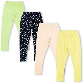 img 4 attached to 👖 GLASH Kids 4 Pack Length Leggings: Premium Girls' Clothing and Leggings Combo