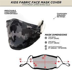 img 1 attached to 🏻 Fydelity-Kids: Breathable Face Mask Comfortably Covers Children - Reusable Fabric for Maximum Comfort