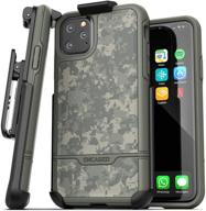 📱 encased iphone 11 pro max belt clip holster case (2019 rebel armor) - heavy duty protection and convenient holder in camo green logo