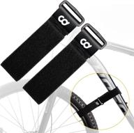 cyclingdeal set of 2 bike rack straps - bike wheel stabilizer for car, 🚲 garage, repair stand - double-sided extended adjustable hook and loop straps - versatile fit for bicycles logo