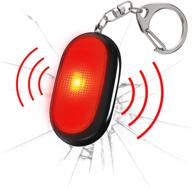 🔑 самооборона на связке ключей: фонарик с led-подсветкой и сигналом тревоги для личной безопасности - черный логотип