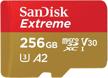 💾 sandisk 256gb extreme microsdxc uhs-i memory card - c10, u3, v30, 4k, a2, micro sd - sdsqxa1-256g-gn6mn logo
