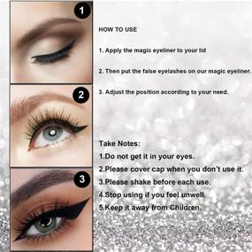 img 1 attached to 💎 Dazzling Pearl-White Upgraded Self-Adhesive Eyeliner: 2-in-1 Glitter Diamond Bling Pen, No Glue or Magnets Needed! Perfect for Eye Makeup & False Eyelashes – Ideal Women's Gift!