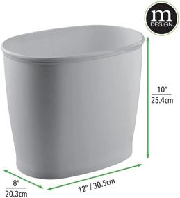 img 1 attached to MDesign Plastic Wastebasket Container Bathroom Bath in Bathroom Accessories