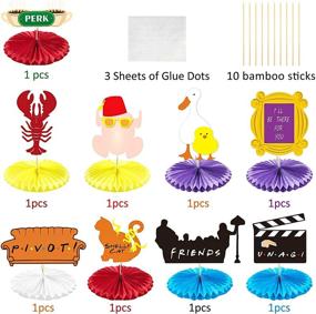 img 3 attached to 🌈 Colorful & Fun 9-Pack Party Honeycomb Centerpiece Kit with Flower Paper Fans & Cutout Friends – Perfect Décor for Themed Birthdays, Baby Showers, and Photo Booths!