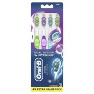 🪥 oral-b 35 soft bristles vivid toothbrush, white, 4 count (packaging and color may vary) - gentle cleaning for your teeth logo