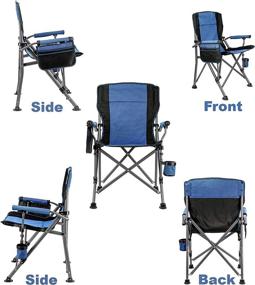 img 3 attached to 🏕️ Outdoor Camping Chair for Adults – Night Cat Lawn Folding Chair, Portable with Cup Holder and Pocket, Heavy-Duty 120KG Capacity for Garden, Fishing, BBQ, Picnic, and Travel