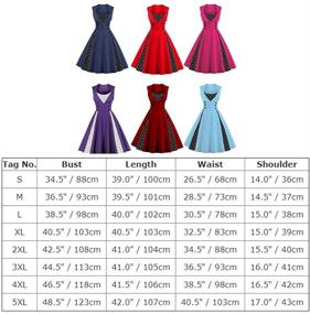 img 2 attached to 👗 Vintage Sleeveless Cocktail Hepburn Rockabilly Women's Dresses: Elegant and Timeless Fashion