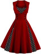 👗 vintage sleeveless cocktail hepburn rockabilly women's dresses: elegant and timeless fashion logo