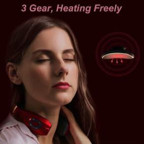 img 3 attached to 🔥 Smart Heat Pulse Neck Massager: Deep Tissue Trigger Point Relief for Men and Women