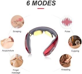 img 2 attached to 🔥 Smart Heat Pulse Neck Massager: Deep Tissue Trigger Point Relief for Men and Women