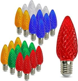 img 4 attached to 🍓 Multicolor C9 Strawberry Christmas Bulb Pack of 25