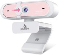 nexigo n660p 1080p 60fps webcam with software control, dual microphone & cover, autofocus, hd usb computer web camera, pink - enhance your obs/zoom/skype/facetime/teams/twitch experience logo