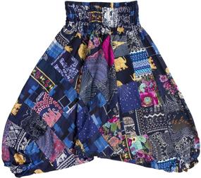 img 1 attached to 👖 Cute Patchwork Harem Pants for Kids - LOFBAZ Boho Clothes for Girls, Boys, and Toddlers