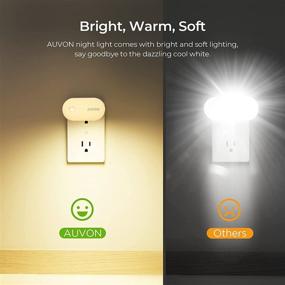 img 1 attached to 🔦 AUVON Dimmable (1-120lm) Motion Sensor Night Light, Plug in Smart Nightlight Perfect for Bathroom, Hallway, Kitchen, Garage, Toilet, 2 Pack