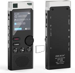 img 4 attached to ZHUFON 48GB Voice Recorder with Active Noise Reduction, Wheels Design, Line-in, MP3 Player, USB Charge - Upgraded Mini Voice Recorder for Lectures and Meetings