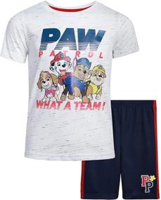 img 4 attached to 🐾 Boys' Paw Patrol Nickelodeon Shorts Set - 2 Piece T-Shirt and Shorts (Toddler/Little Boy)