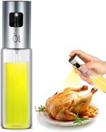 🔥 ultimate oil sprayer for cooking - upgraded nozzle, no dribbles, exquisite mist - 3.4oz food-grade, versatile glass mister for cooking/bbq/roasting/grilling/baking logo