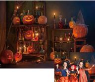 🎃 halloween pumpkin magic room backdrop – witch, magical potion, wizard & candle photography background for kids, children – sorcerer themed party supplies decor banner – 7x5ft portrait photo booth props by allenjoy logo