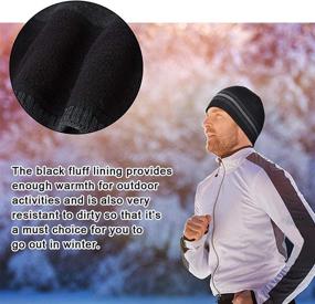 img 1 attached to OMECHY Mens Winter Knit Hats - Warm Skull Beanie Cap with Cuff, Toboggan Style