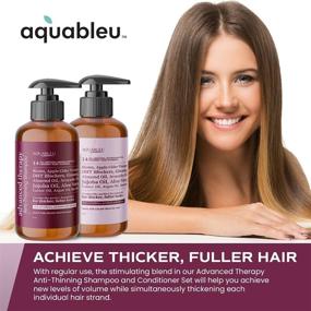 img 2 attached to 🌿 Aquableu’s Advanced Therapy Anti-Thinning Shampoo and Conditioner Set with 14 Natural Ingredients - Moisturize, Strengthen, and Combat Hair Thinning