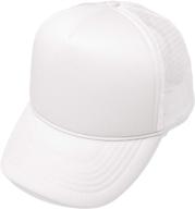 lightweight trucker hat mesh cap with adjustable strap and small braid - solid color options logo