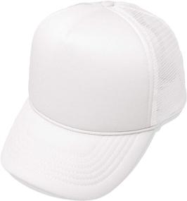 img 4 attached to Lightweight Trucker Hat Mesh Cap with Adjustable Strap and Small Braid - Solid Color Options