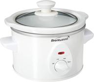 🥘 brentwood 1.5 quart white slow cooker: efficient and reliable cooking appliance логотип