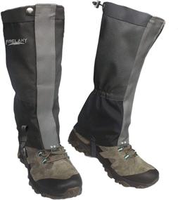 img 4 attached to Frelaxy Leg Gaiters: 2022 New Version - High-Performance, Waterproof, Adjustable Snow Boot Gaiters for Hunting, Hiking, Skiing, and Motorcycle