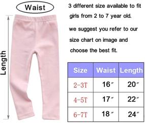 img 1 attached to High-quality FIGHTA Girl's Legging: Little Girls Basic Cotton Leggings (2 Pack) - Perfect Baby Girls Pants for Style and Comfort