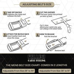 img 2 attached to Genuine Leather Ratchet Men's Belt - Essential Men's Accessories