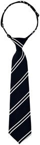 img 2 attached to 👔 British Striped Microfiber Pre-Tied Boys' Neckties by Retreez - Stylish Accessories