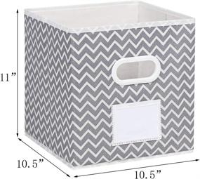 img 3 attached to Organize Your Home in Style with MAX Houser Fabric Cloth Storage Bins - Set of 6 (Grey)