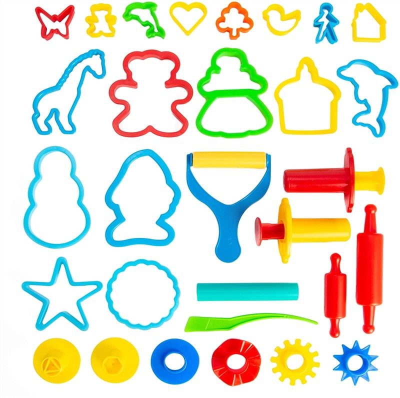 kiddy dough 24 piece animal shapes 로고