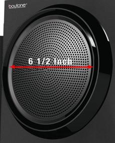 img 3 attached to 🔊 Boytone BT-210FB Беспроводная блутуз-стереоаудиоколонка с мощным звуком, басс-системой, чистым звуком и FM-радио, пультом ДУ, портом Aux-In, USB/SD, для телефонов, ноутбуков, черная, 30Вт