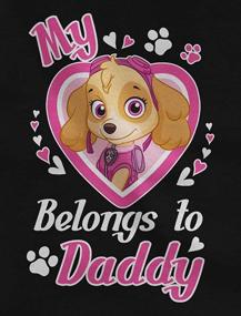 img 3 attached to 🐾 Adorable Paw Patrol Skye My Heart Belongs to Daddy Toddler/Kids Girls' Fitted T-Shirt - Perfect for Little Paw Patrol Fans!