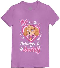 img 4 attached to 🐾 Adorable Paw Patrol Skye My Heart Belongs to Daddy Toddler/Kids Girls' Fitted T-Shirt - Perfect for Little Paw Patrol Fans!