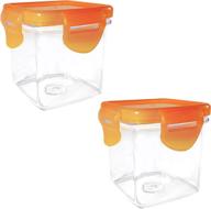 🔪 nutrichopper 2-pack with airtight locking lid, transparent container, dishwasher safe, food grade acrylic - as seen on tv логотип