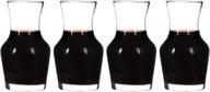 🍷 lily's home individual glass wine decanters: perfect personal carafes for wine tastings & dinner parties – set of 4 (8.4 oz. each), awesome gift idea! логотип