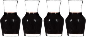 img 4 attached to 🍷 Lily's Home Individual Glass Wine Decanters: Perfect Personal Carafes for Wine Tastings & Dinner Parties – Set of 4 (8.4 oz. Each), Awesome Gift Idea!