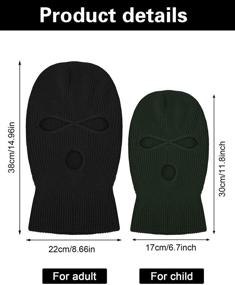 img 2 attached to 3-Hole Knitted Balaclava Ski Mask - winter full face cover for ultimate protection