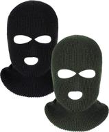 3-hole knitted balaclava ski mask - winter full face cover for ultimate protection logo