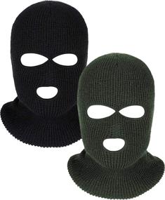 img 4 attached to 3-Hole Knitted Balaclava Ski Mask - winter full face cover for ultimate protection